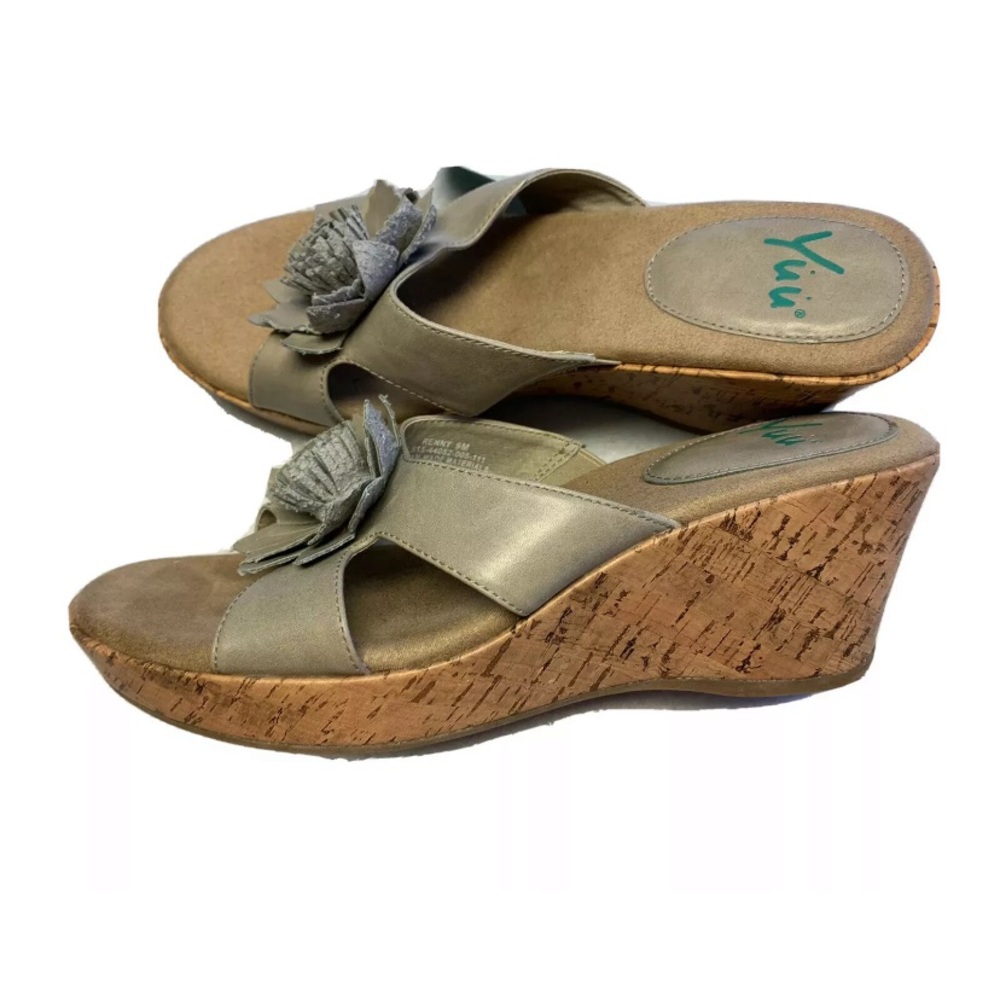 New Yuu Renny Slip On Sandals Size 9 taupe